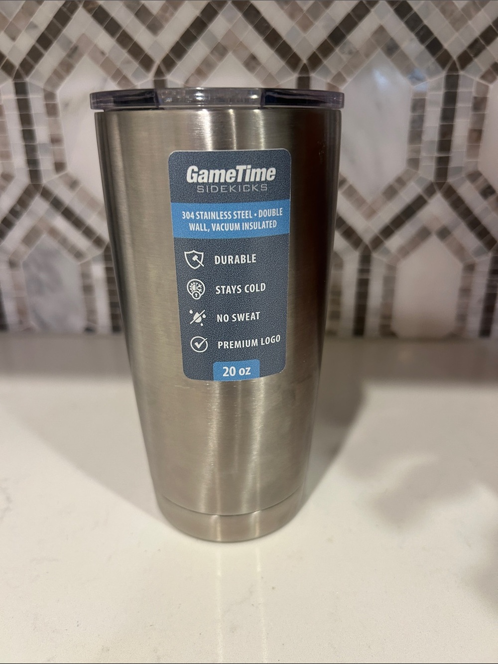 20 oz Stainless Steel Travel Tumbler - Silver